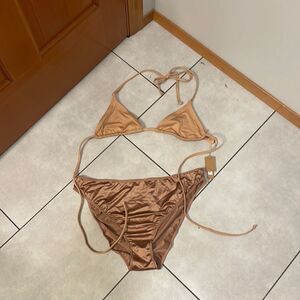 NWT Skims Nude Bikini top and Desert clay bikini bottoms